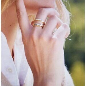 Loren Stewart x Curateur Deux Open Band Ring Gold Plated - Size 7